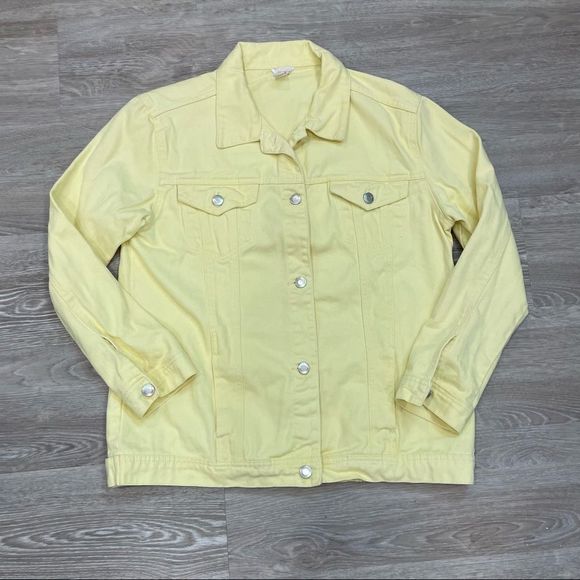 Streetwear Society  Oversized Yellow denim jacket spring autumn - Picture 2 of 6